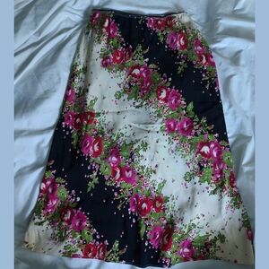 Vintage Y2K 2000s Fairy Fairycore Whimsygoth Aesthetic Floral Flowy Midi Skirt